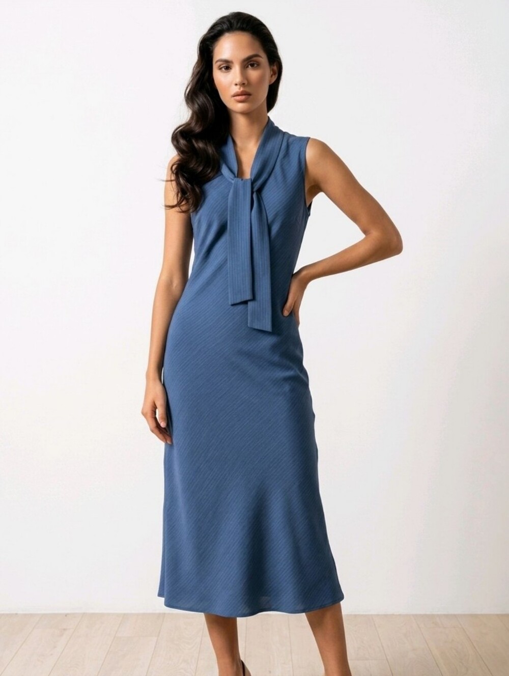Vintage 90's Sleeveless Midi Dress Classic Tailored Look Size 4 Clifford Wills